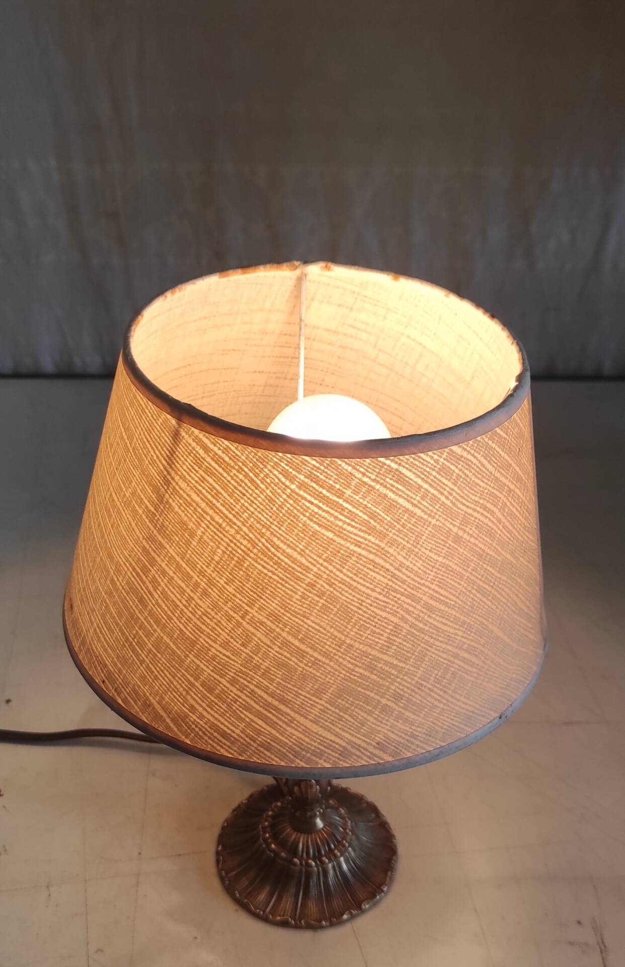 Gold brass table lamp XS - mid 20th century
