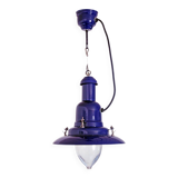 Industrial enameled sheet metal pendant light