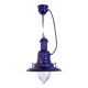 Industrial enameled sheet metal pendant light