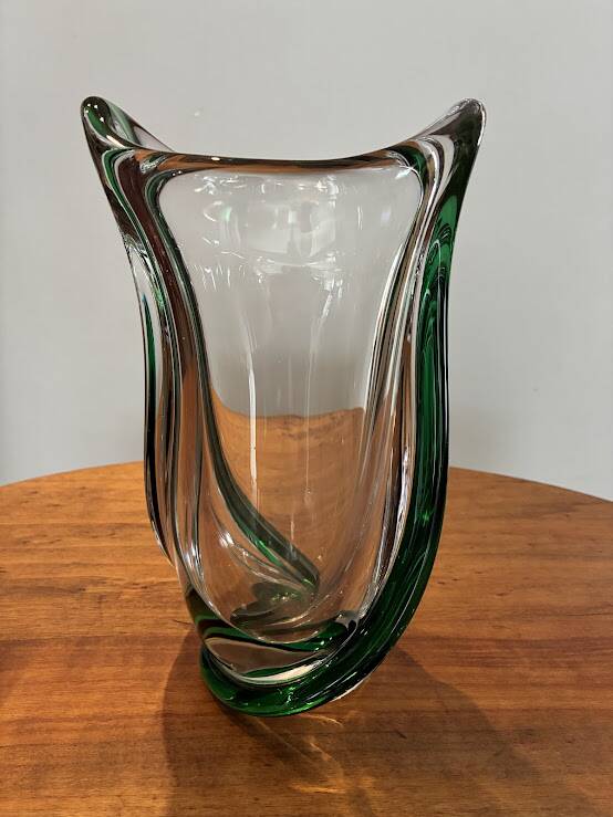 Grand vase torsadé cristal Saint-Louis signé