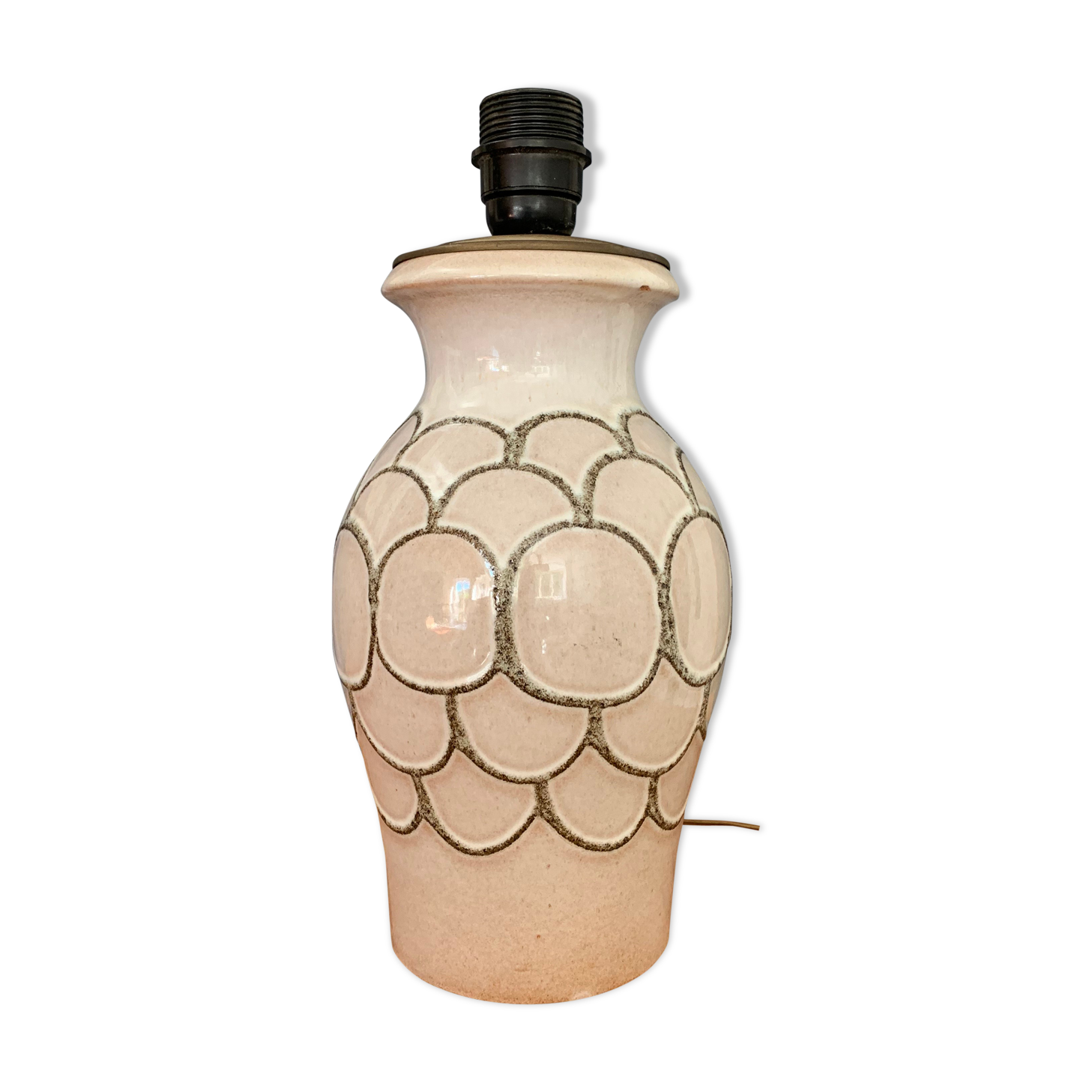 Vintage ceramic lamp foot