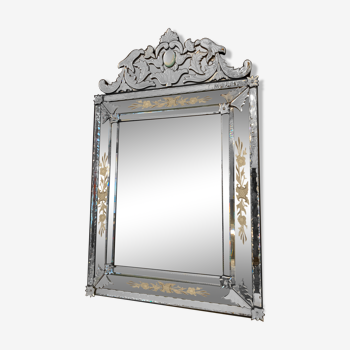 Miroir vénitien ancien 128 x 80