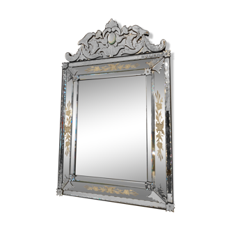 Miroir vénitien ancien 128 x 80