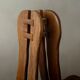 Brutalist Oak Dining Chairs Sculptural Backs by De Puydt, 1960s, Set of 4