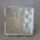 Old sweet jar / fruit basket, square shape, in Sarreguemines ceramic.