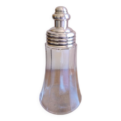 Saupoudreuse La Parfaite SGDG verre métal argent design XX art déco Fr