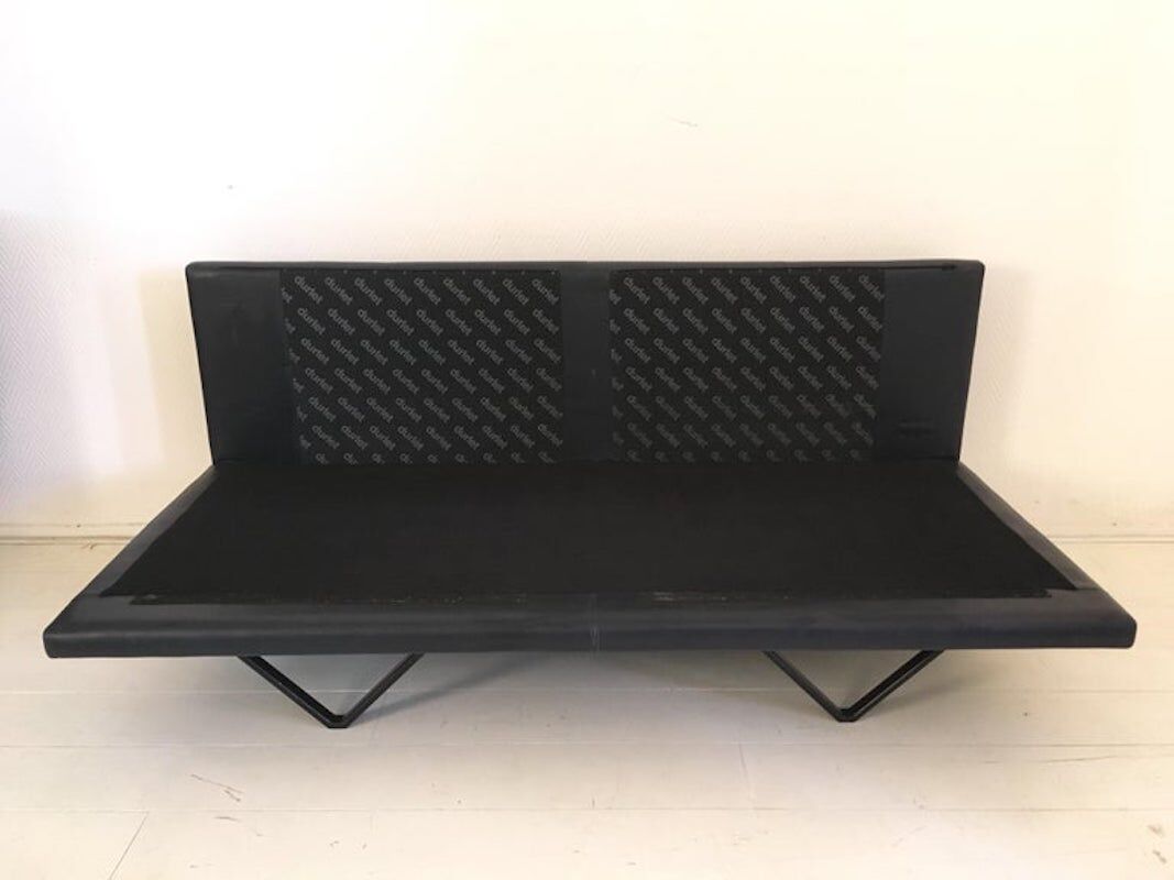 Durlet, Blue Leather Sofa, Model Cornelius, 1980s