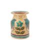 Vase Carmo Saude en céramique décor oiseaux et fleurs, années 70