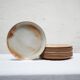 Series of 9 vintage stoneware plates by Les Poteries du Marais, France