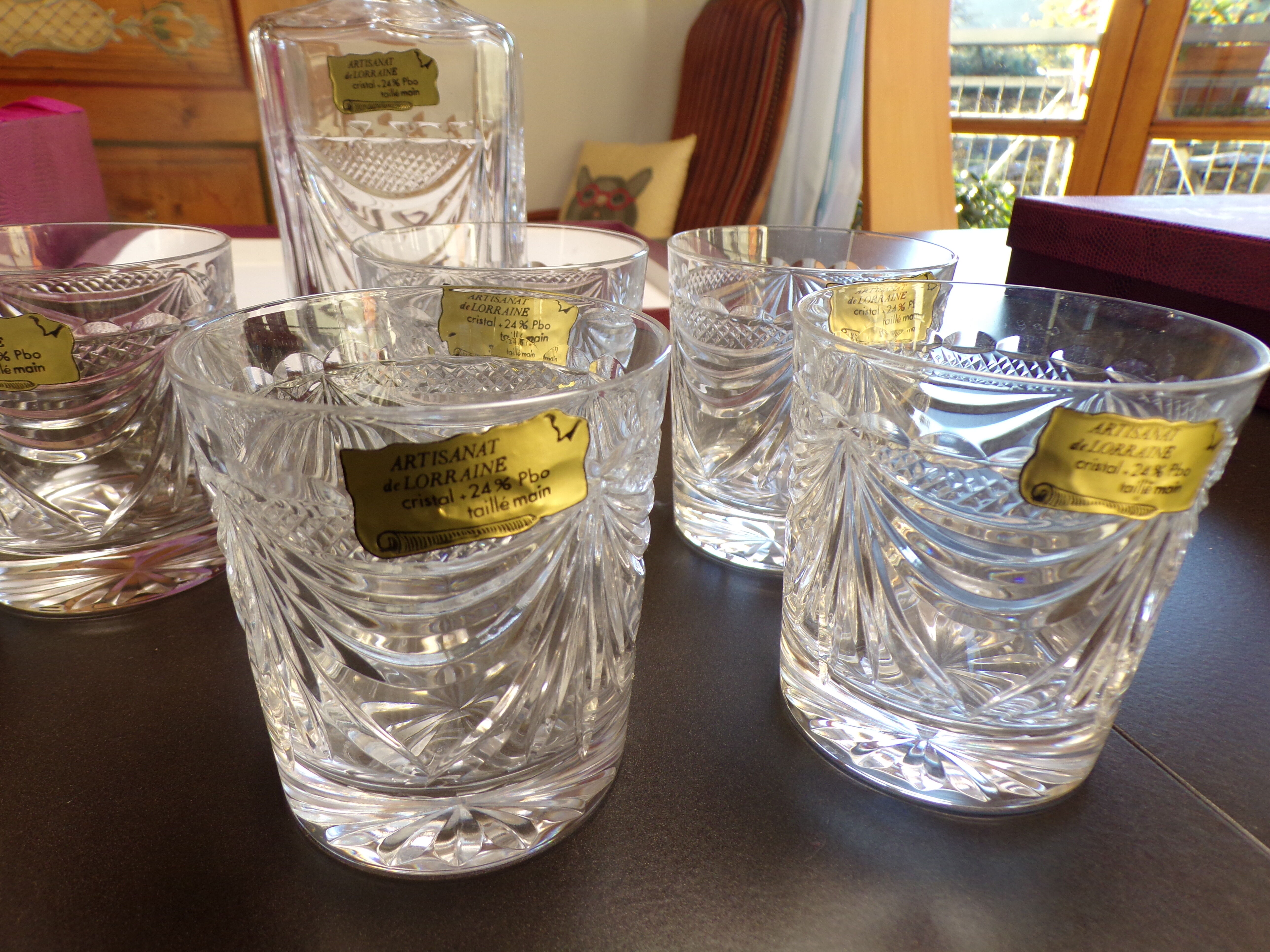 Crystal whisky service Artisanat de Lorraine