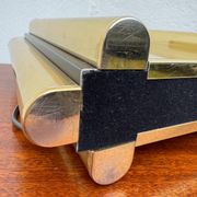 Lampe miroir fumé laiton années 70