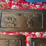 Ensemble de panneaux décoratifs anciens- meubles de voyage Asie