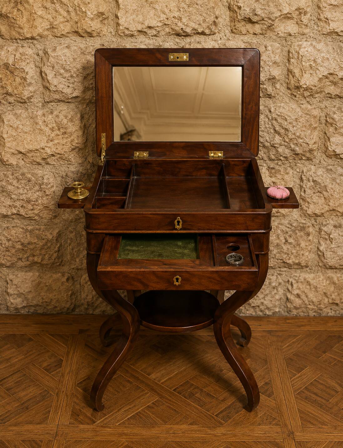 Mahogany work table – Charles X period