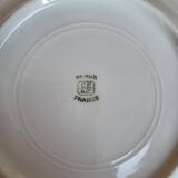8 MEHUN porcelain dessert plates with barbel decoration