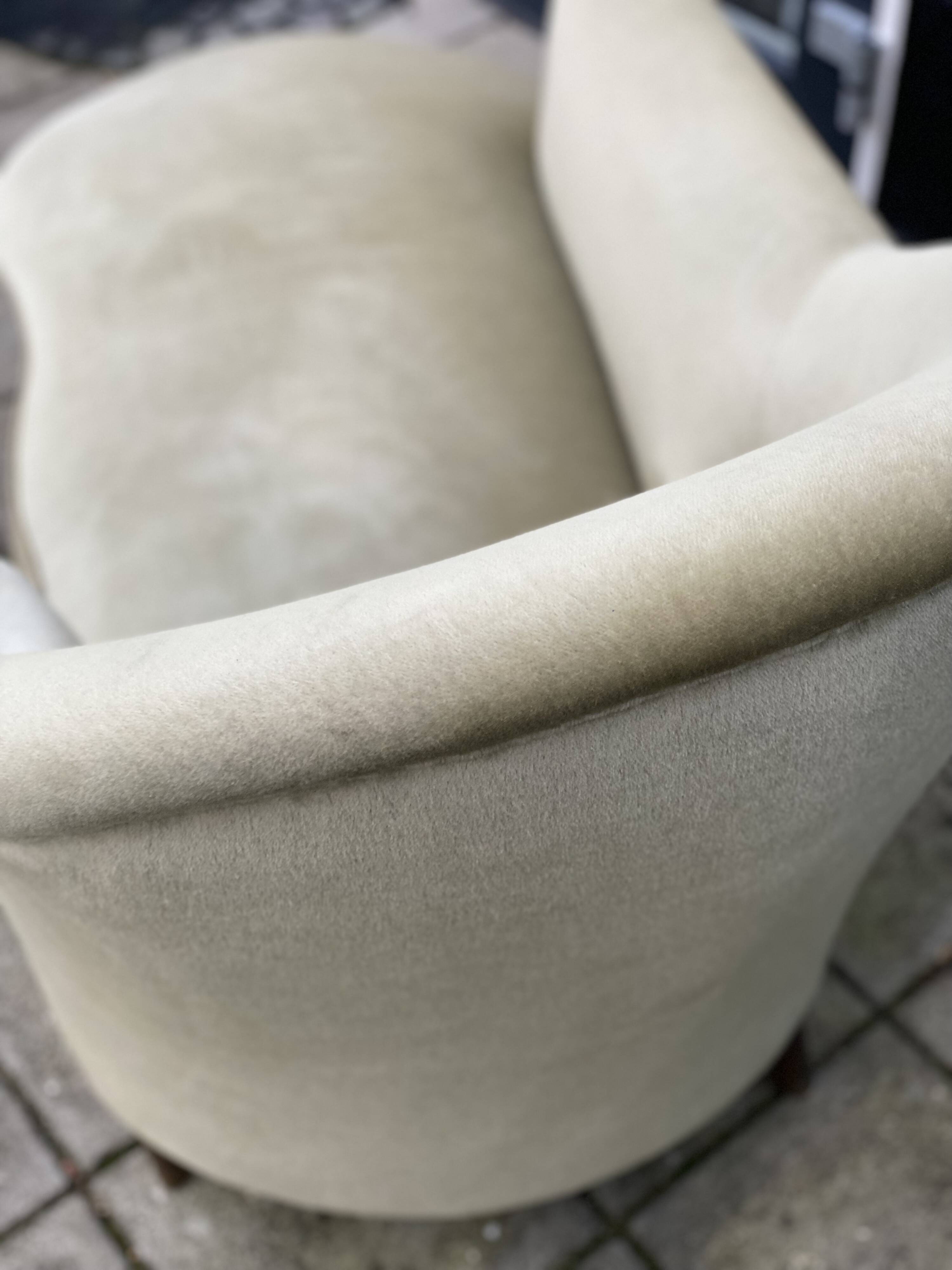 Méridienne vintage en velours vert