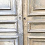 Suite of three single-sided doors in solid fir XIX century