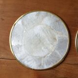 Under glasses in mother-of-pearl