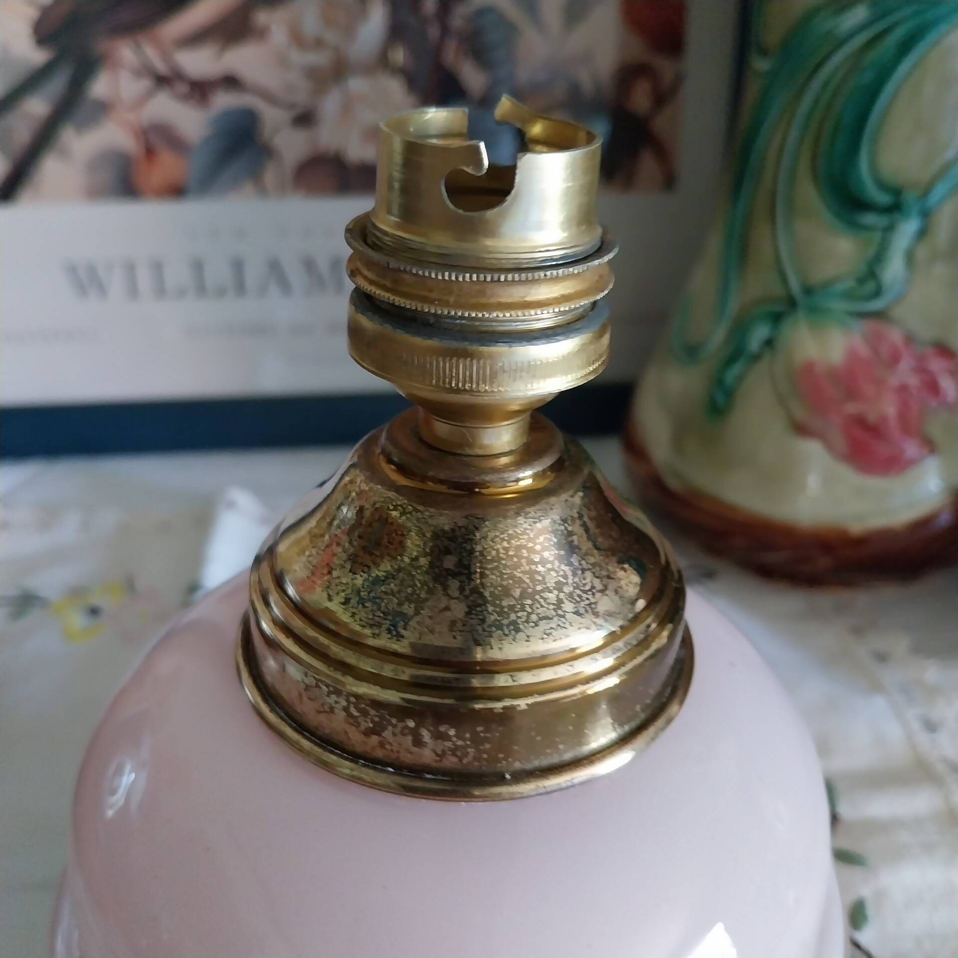 Old Clichy glass table lamp
