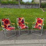 Vintage 70s Flower Power camping chair