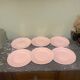 6 pink dessert plates