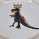 Porcelain plate Jean-Michel Basquiat “Gold Dragon Ligne Blanche”