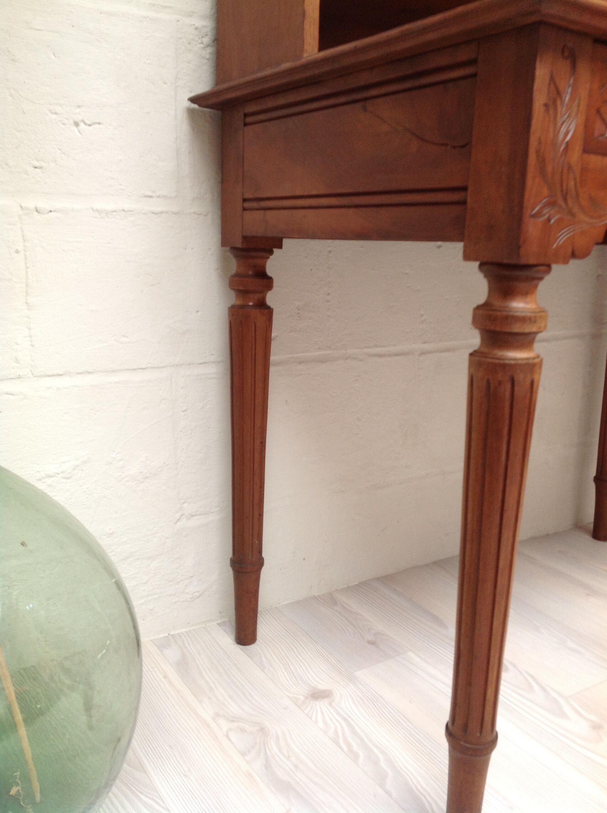 Secretary carved wood