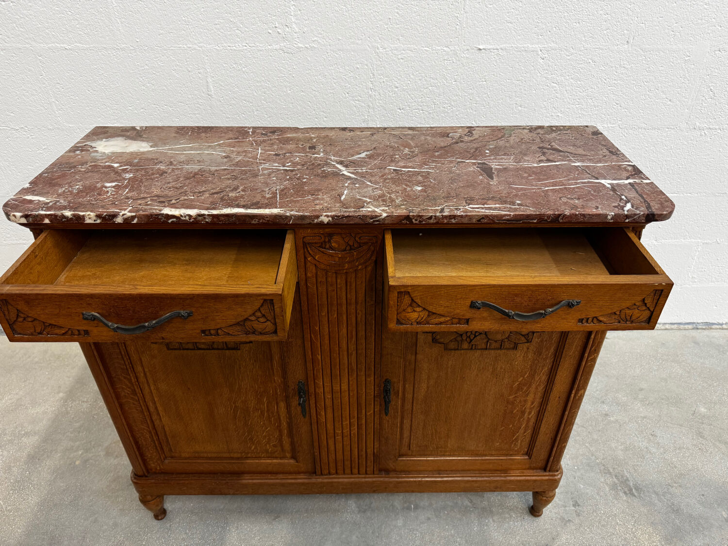 Louis XVI buffet in wood and marble