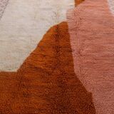 Azilal Berber rug in terracotta and modern peach