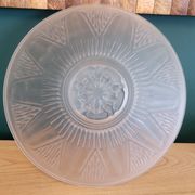 Ancienne coupe verre moule satiné art deco
