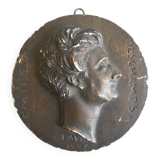 plaster medallion Louvre Museum 19th century Emile Deschamps David Angers 1829 medal
