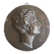 plaster medallion Louvre Museum 19th century Emile Deschamps David Angers 1829 medal