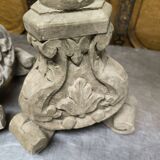 Pair of wooden candlesticks