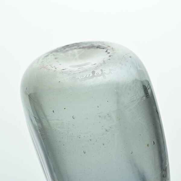 Vase soliflore en verre soufflé par Claude Morin, Dieulefit circa 1975