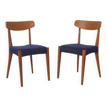 Pair of Danish Teak Chairs 1960s, Vintage Mid Century Dining Chairs