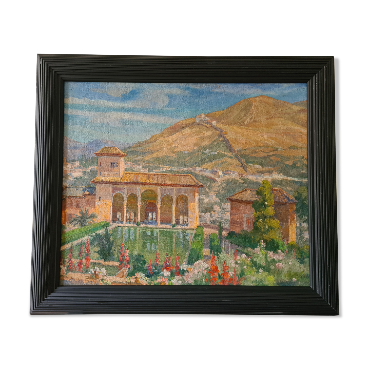 The alhambra of Granada oil by Marguerite Portier
