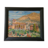 The alhambra of Granada oil by Marguerite Portier