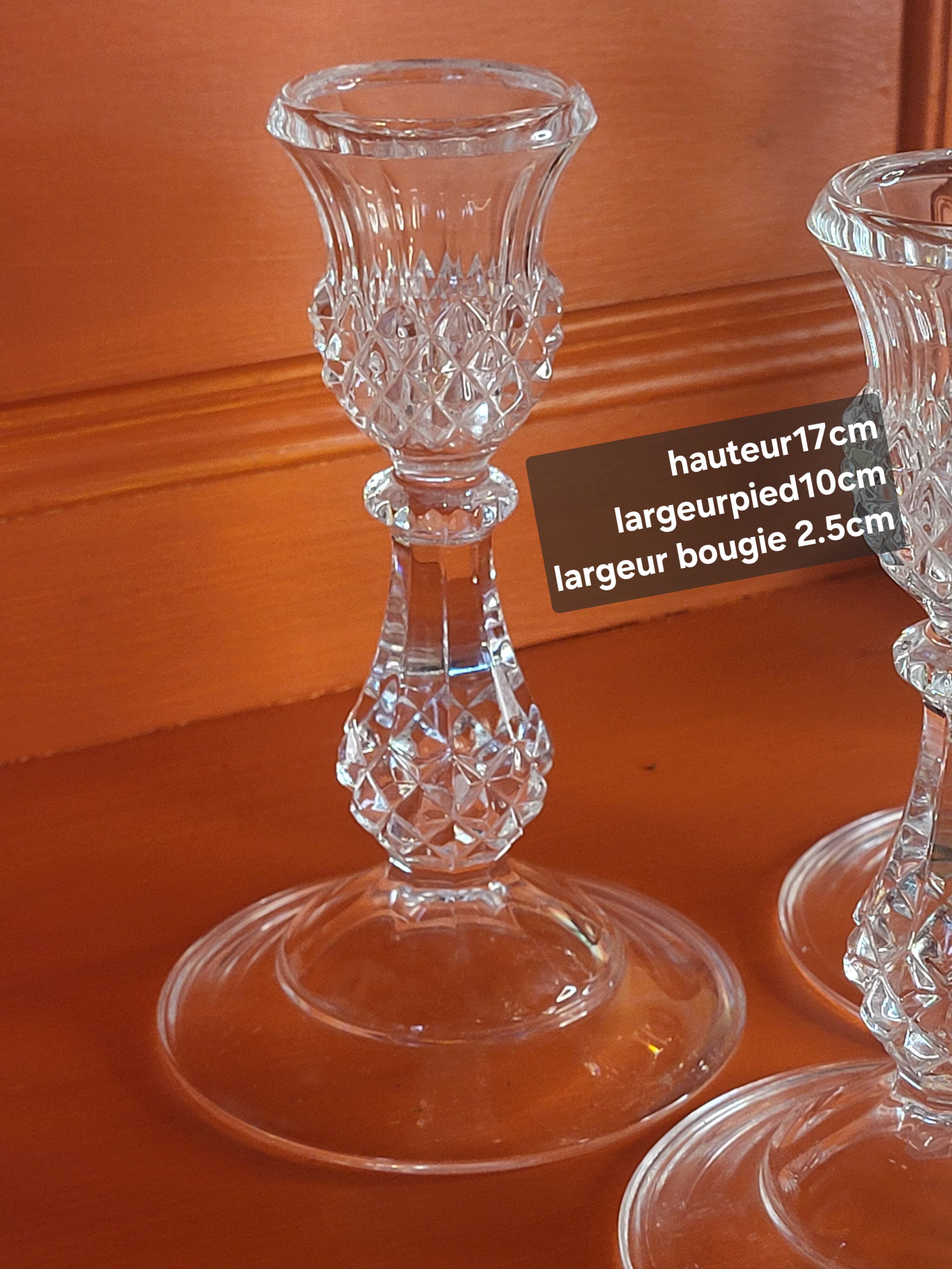 Crystal candle holders