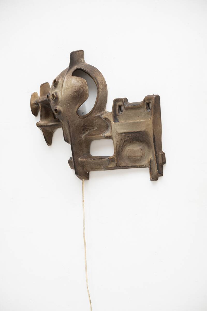 Brutalist wall lamp by Matt Camps for Loré Ceramics, the Netherlands, 1960s