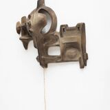 Brutalist wall lamp by Matt Camps for Loré Ceramics, the Netherlands, 1960s