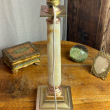 Lamp base in onyx and brass