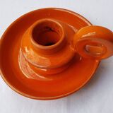 Ceramic candlestick orange 70 's