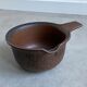 Vintage Arabia Ruska Bowl with handle, sauciere, Ulla Procopé, Finland, brown Scandinavian ceramics