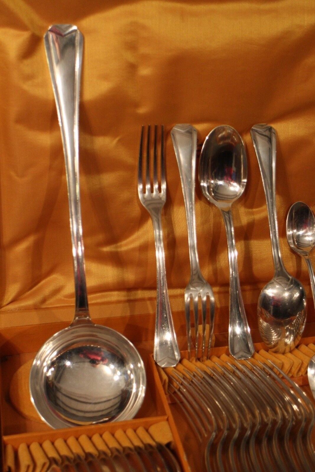 Cutlery, small spoons forks ladle silver metal CHRISTOFLE