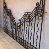 Grilles portail portes anciennes fer forgé XX° Art Déco