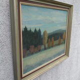 Huile sur toile, E. Hanson, Suède, années 1960