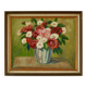 Peinture à l'huile sur panneau vintage européenne originale – « Décoration florale »
