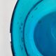 Vintage turquoise blue bubble glass coupe