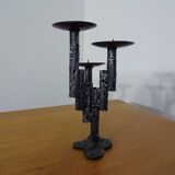 Brutalist Iron Candleholder, 1960s