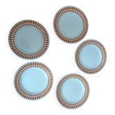 70s orange space age plates