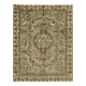 Handmade Oriental Decorative 1980s 285 cm x 355 cm Beige Wool Carpet